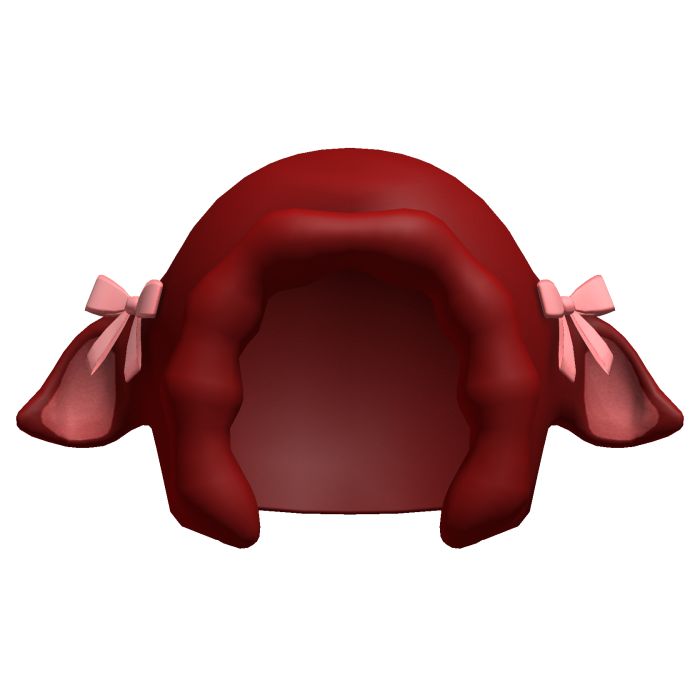 cute red ribbons lamb sheep hood
