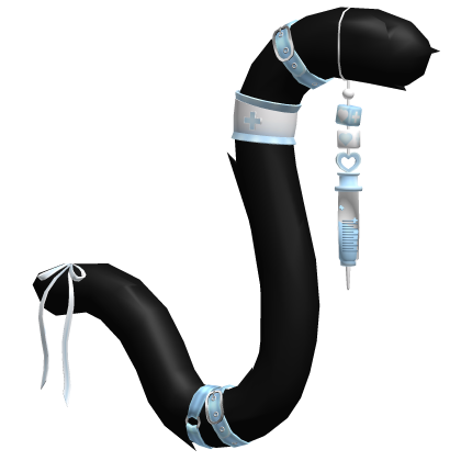 Black Blue Cute Medic Nurse Cat Tail Roblox item