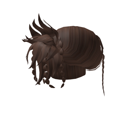 Yoroi Spiked Ponytail w/ Braids (Brown) Roblox item
