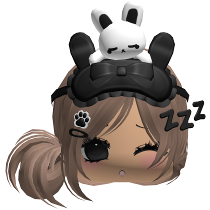 Kawaii Moe Sleepy Cute Bunny Anime Hair Milktea Roblox item
