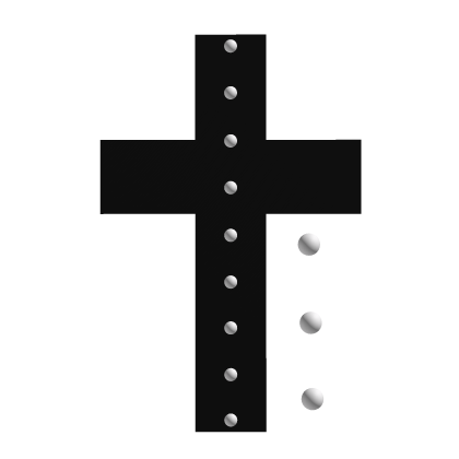 ۶ৎ black punk vkei cross hair pin Roblox item