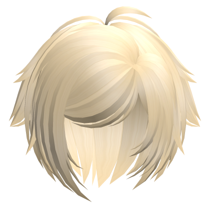 blonde wispy anime side swept bob Roblox item