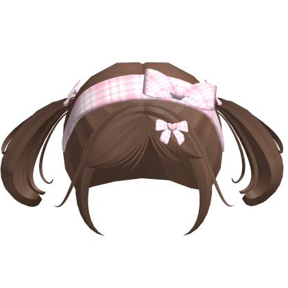 igari mori kei brown cute pink headband coquette Roblox item