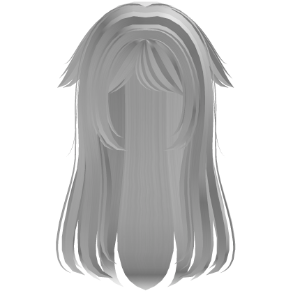 cute messy fox hair in white Roblox item
