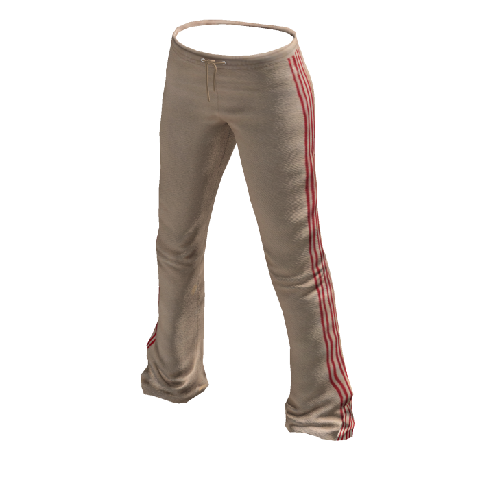 Vintage Beige Striped Track Retro Joggers Pants