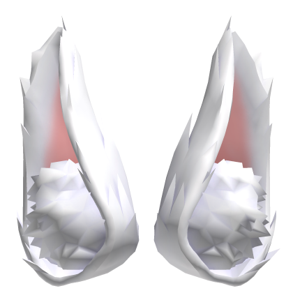 Fluffy White Fox Ears