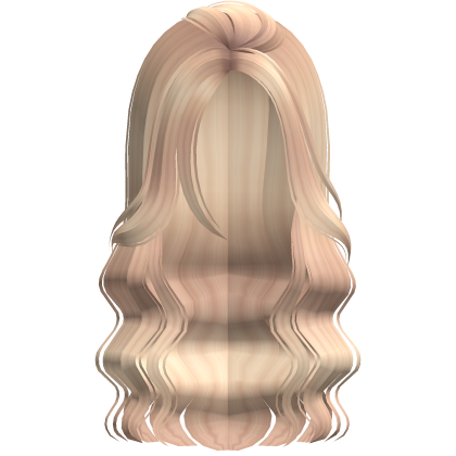 wavy summer long mermaid hair in blonde Roblox item
