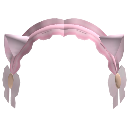 ♡ : Coquette Headband Rose Ribbon Ears Roblox item
