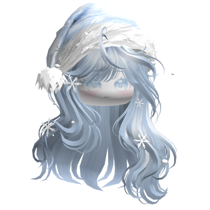 Christmas Waves w/Santa Hat (Sky Blue)