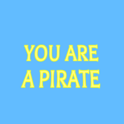 YOU ARE A PIRATE