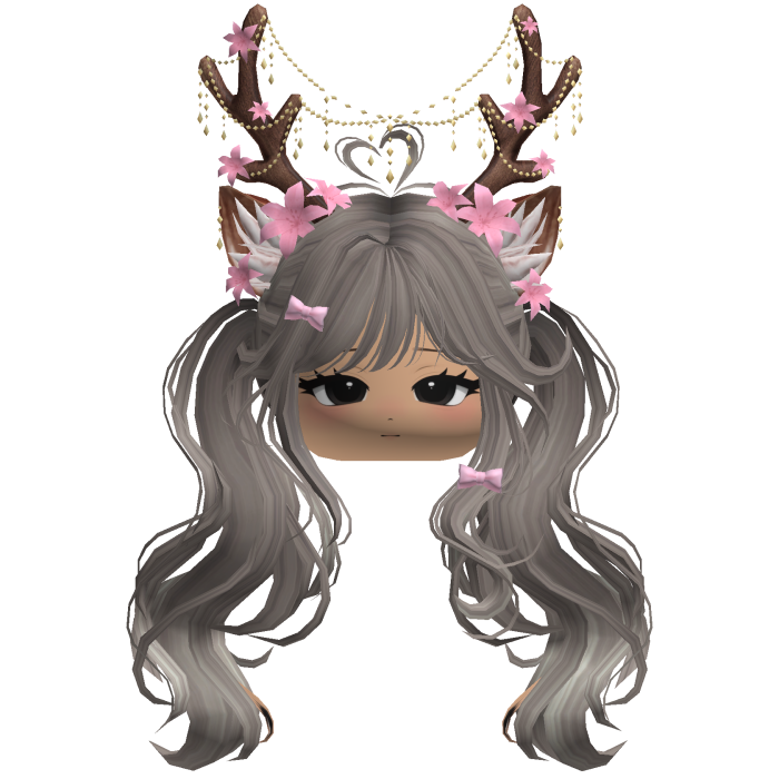 Ethereal Christmas Fairy Fawn Pigtails w/ Antlers