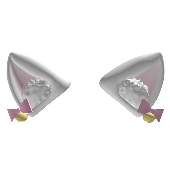 ♡ ꒰ Cute Soft Baby Kitten Ears (White)