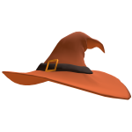 Orange Halloween Witch Hat
