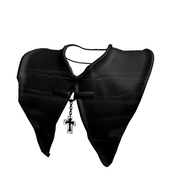 Black gothic collar with cross