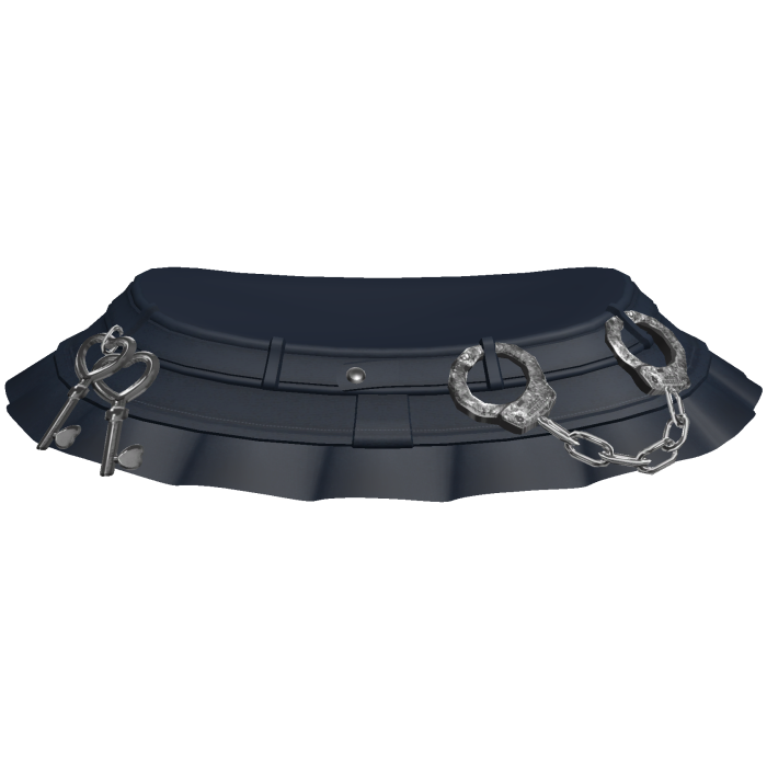 blue emo goth chain handcuff denim mini skirt
