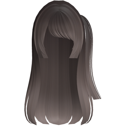 emo moe hime long hair w side pony brown fade