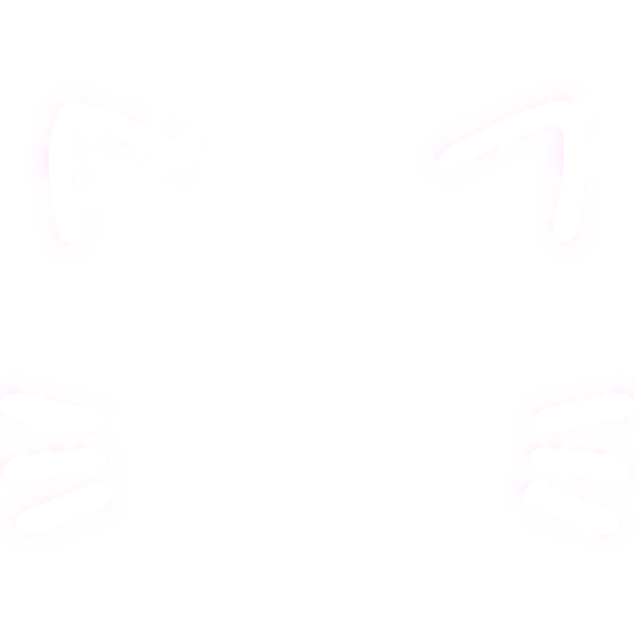 [EMISSIVE] Glowing White Cat Ear Face Filter