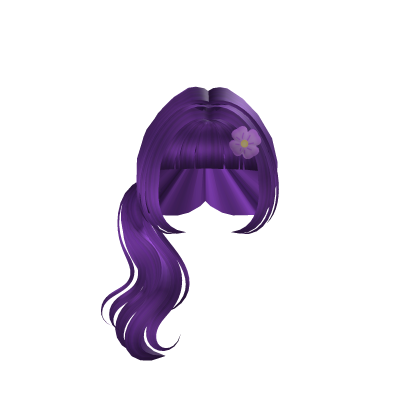 • ♡ • cutie ponytail purple w/ flower