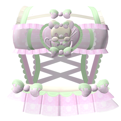 . ‿ ʚїɞ sweet korila bear matcha laced dress ♡ ⊹ .