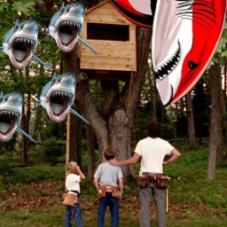 HOW LONG CAN YOU SURVIVE THE SCARY FLYING SHARKS??