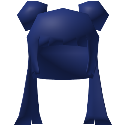 Low Poly Bun Twintails Hair Dark Blue Roblox item