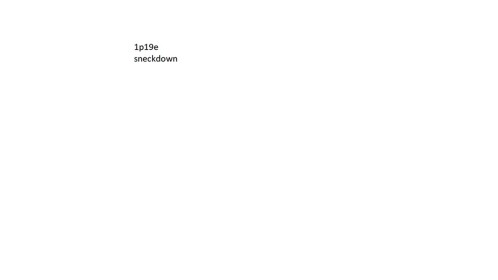 1p19e = sneckdown