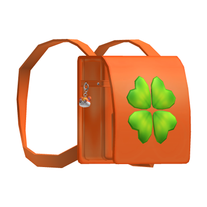♡ orange hamtaro hamster clover kawaii randoseru