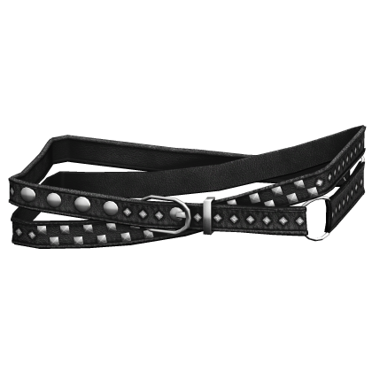 Black Emo Punk Studded Belt thumbnail