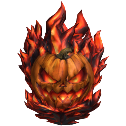 Halloween Flames Pumpking Head