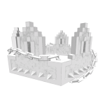 Ivory White Goth Chained 8-Bit Crown