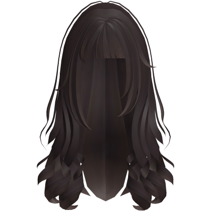 Dark Brown Fluffy Wavy Layered Anime Hair With Ban