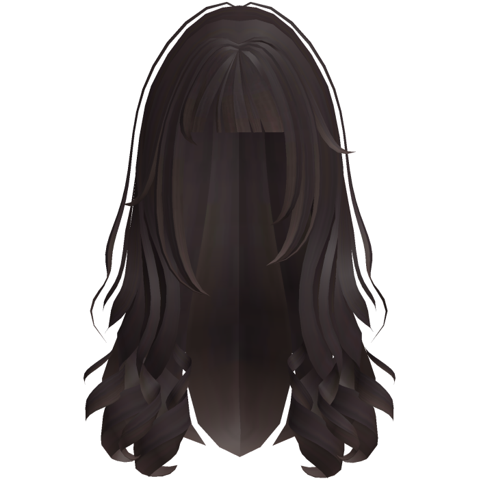 Dark Brown Fluffy Wavy Layered Anime Hair With Ban