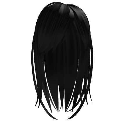 Emo Hair Side Bangs (Black) Roblox item