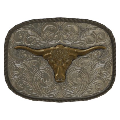 Bull Cowboy belt buckle thumbnail