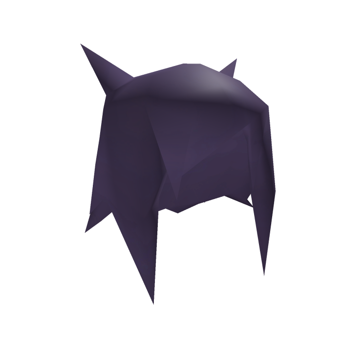 cute low poly horns spikey hair - purple
