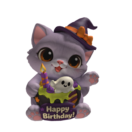 Halloween Birthday Witch Kitty Shoulder Pet