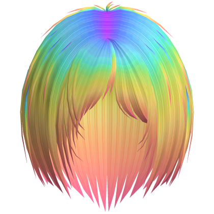 Goth Razor Cut Layered Bob (Rainbow)