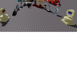 All my trophies in F1 and Nascar