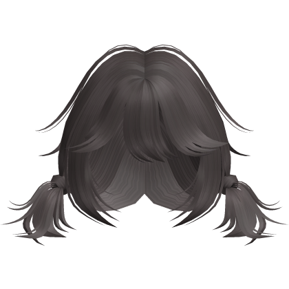 ♡ kawaii messy short pigtails in brown Roblox item