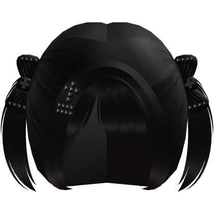 low hair baby pigtails swag cross cute (black) Roblox item