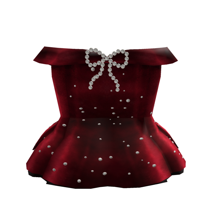 Vestido con perlas vino 