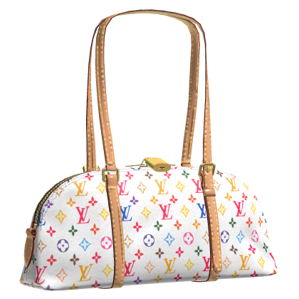 White rainbow designer bag
