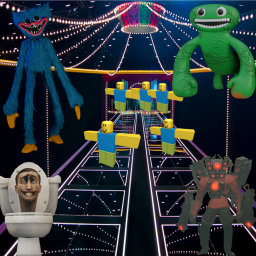 SQUID GAME GLASS BRIDGE SKIBIDI TOILET HUGGY WUGGY
