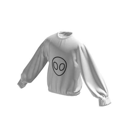 White Outlined Alien Sweater thumbnail