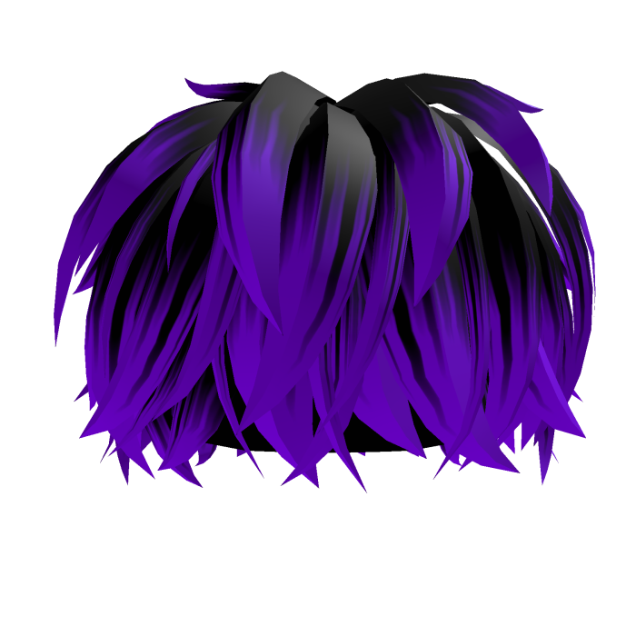 [FREE] Black Purple Fluffy Messy Boy Hair