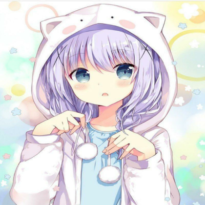 White hoodie Anime girl Roblox decal