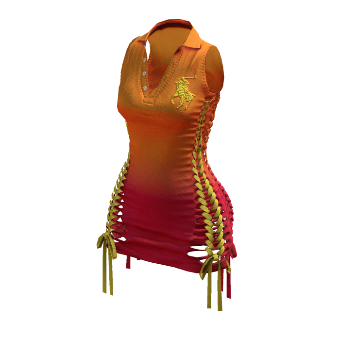 Braided Cutout Sleeveless Polo (Sunset v2)