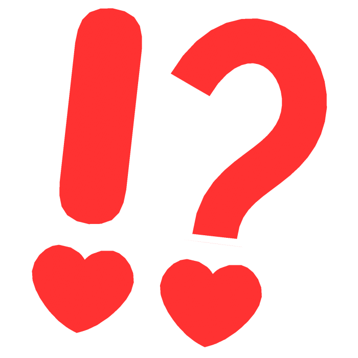 ♡ Cute Glowing Surprised Anime Sticker Red