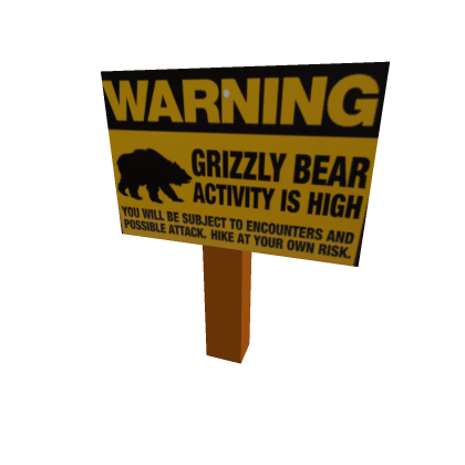Bear Warning sign