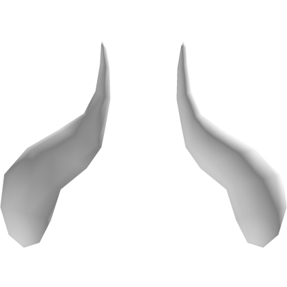 White Curved Devil Horns